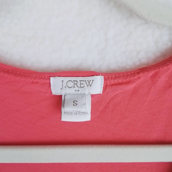 J. Crew Causal Tank Top Size Small in Pink w/ Embroidered Cutout Design - Picture 8 of 10
